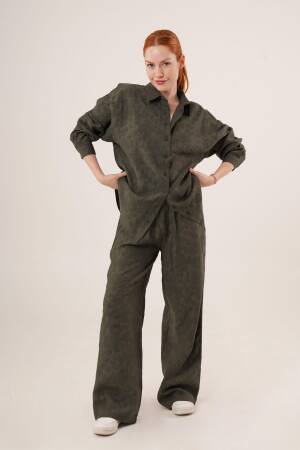 Patterned Shirt And Pants WholesaleDouble Suit - Lustrin - Globality Store - Women Clothes Wholesale Turkey