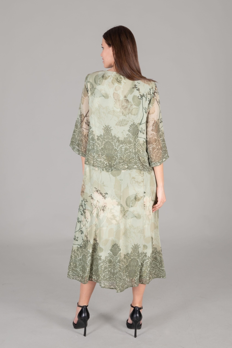 Round Neck Empirme Dress