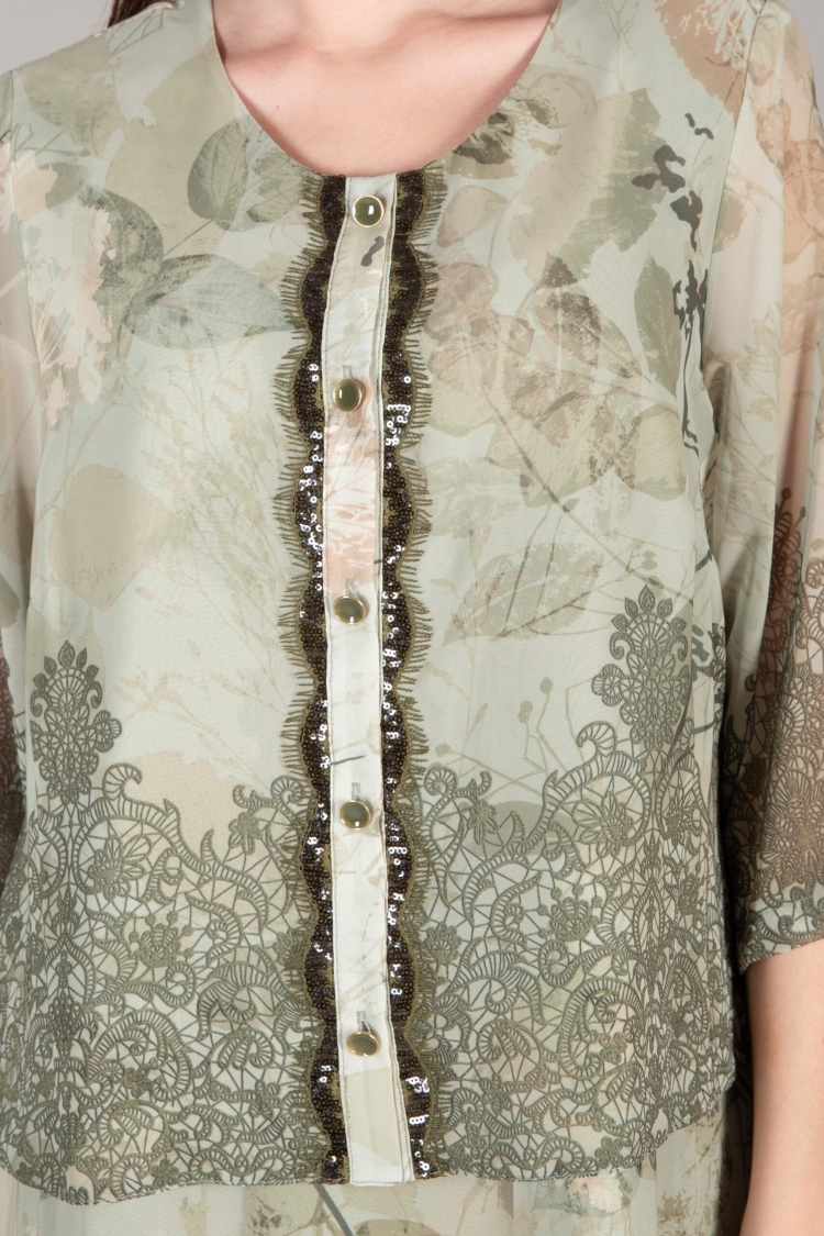 Round Neck Empirme Dress