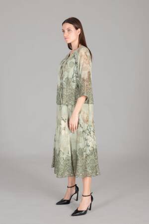 Round Neck Empirme Dress - GUMANIZE - Globality Store - Women Clothes Wholesale Turkey