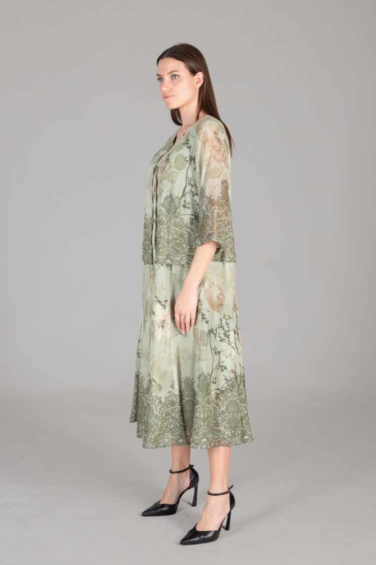 Round Neck Empirme Dress