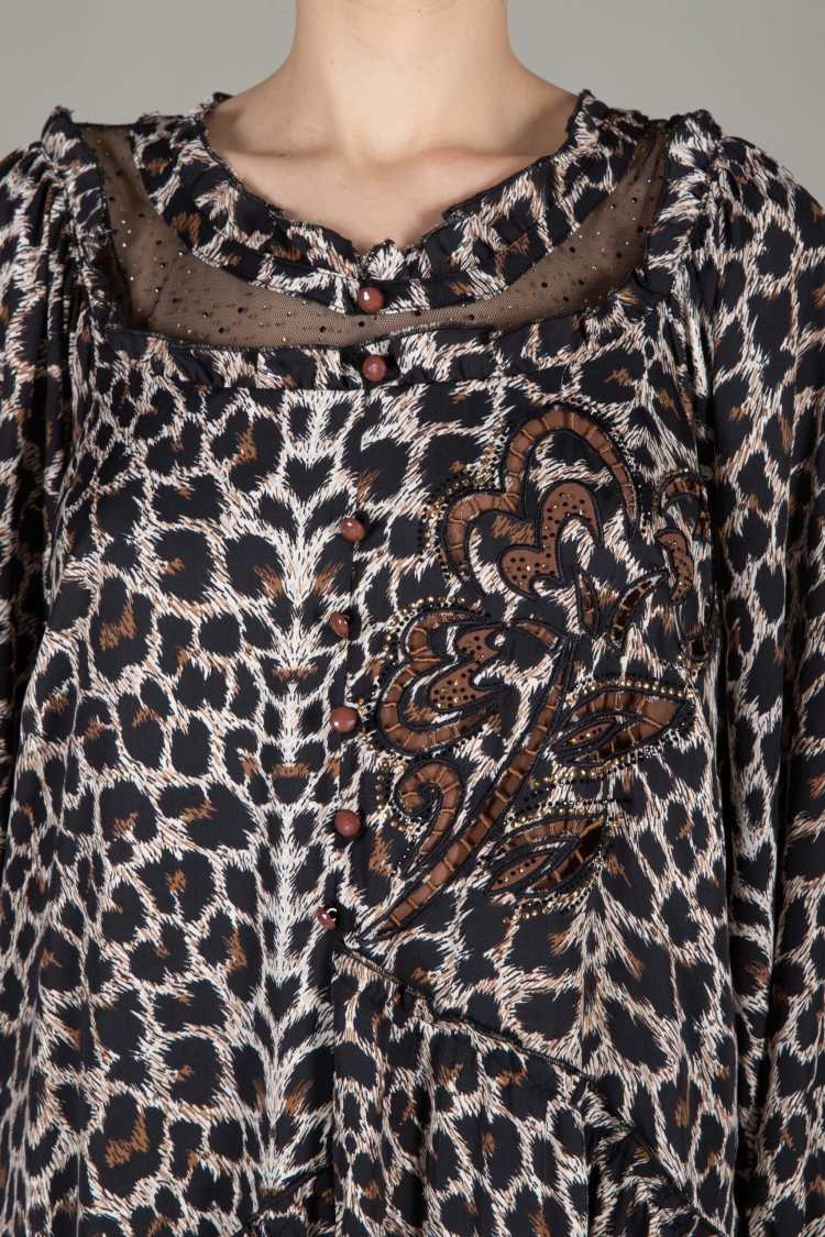 Round Neck Empirme Dress