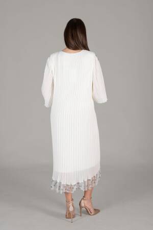 Round Neck Tulle Chiffon Dress - GUMANIZE - Globality Store - Women Clothes Wholesale Turkey