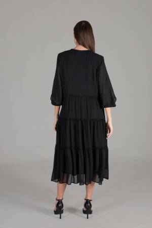 Apron Collar Chiffon Dress - GUMANIZE - Globality Store - Women Clothes Wholesale Turkey