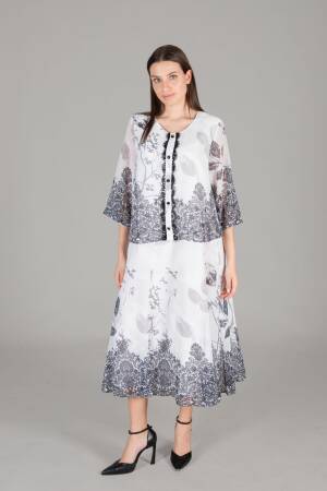 Round Neck Empirme Dress - GUMANIZE - Globality Store - Women Clothes Wholesale Turkey