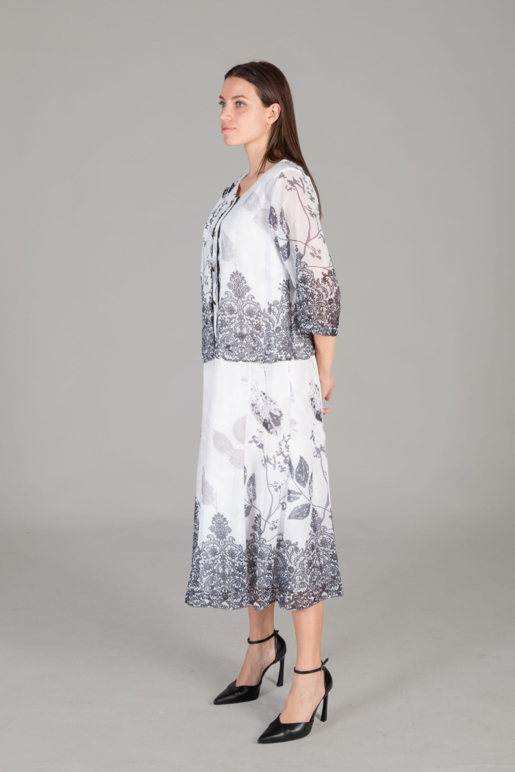 Round Neck Empirme Dress