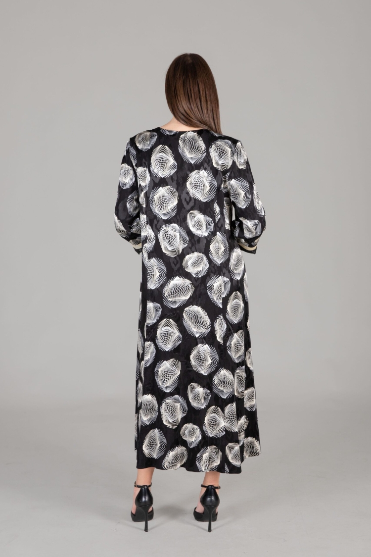 V Neck Satin Empirme Dress