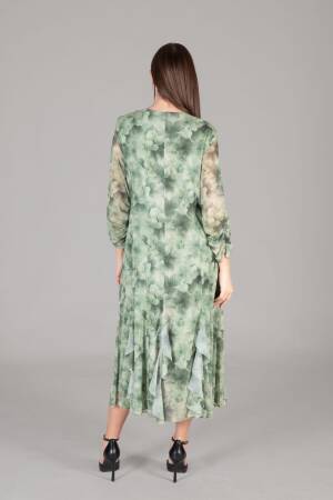 Round Neck Empirme Dress - GUMANIZE - Globality Store - Women Clothes Wholesale Turkey