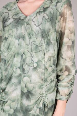 Round Neck Empirme Dress - GUMANIZE - Globality Store - Women Clothes Wholesale Turkey