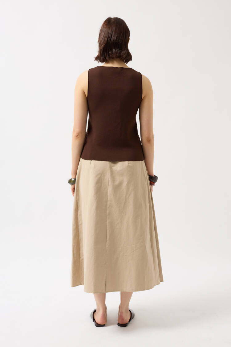 Textured Vest With Buttons