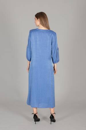 Round Neck Glitter Dress - GUMANIZE - Globality Store - Women Clothes Wholesale Turkey