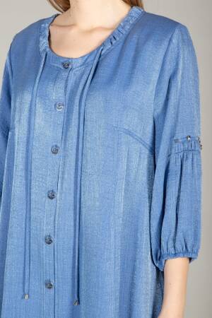 Round Neck Glitter Dress - GUMANIZE - Globality Store - Women Clothes Wholesale Turkey