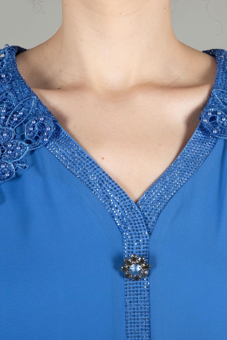 Apron Collar Chiffon Dress