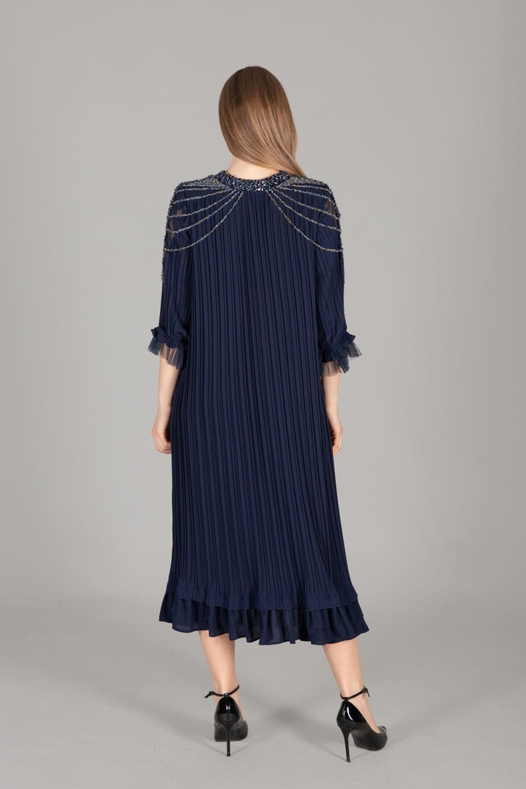 V Neck Venus Pleated Dress