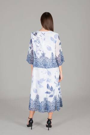 Round Neck Empirme Dress - GUMANIZE - Globality Store - Women Clothes Wholesale Turkey