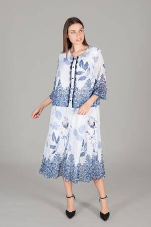 Round Neck Empirme Dress - GUMANIZE - Globality Store - Women Clothes Wholesale Turkey