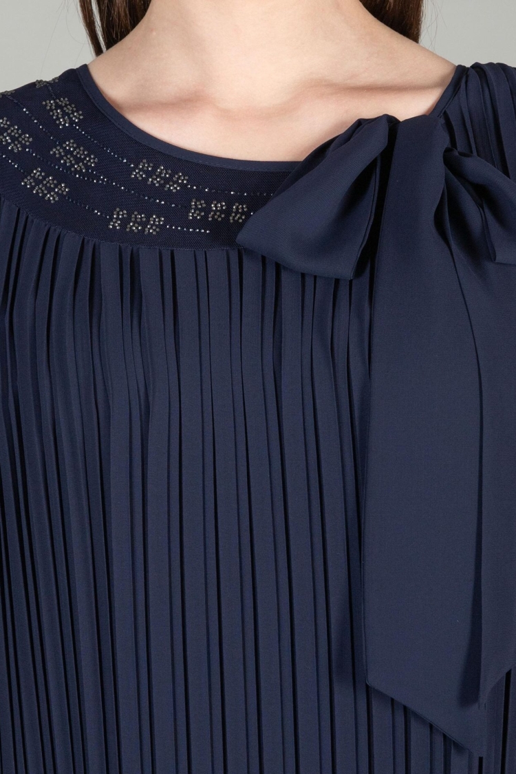 Round Neck Tulle Chiffon Dress