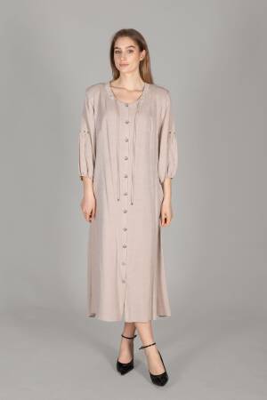 Round Neck Glitter Dress - GUMANIZE - Globality Store - Women Clothes Wholesale Turkey