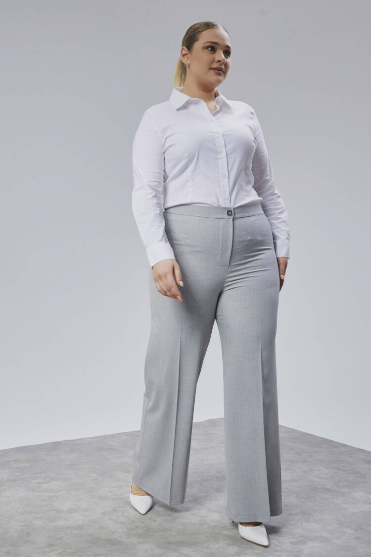 Poly Viscose Full Lycra Elastic Waistband Pants - Ouz Fashion - Globality Store - Women Clothes Wholesale Turkey