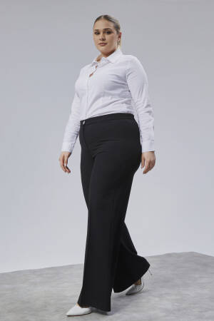 Poly Viscose Full Lycra Elastic Waistband Pants - Ouz Fashion - Globality Store - Women Clothes Wholesale Turkey