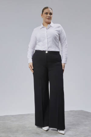 Poly Viscose Full Lycra Elastic Waistband Pants - Ouz Fashion - Globality Store - Women Clothes Wholesale Turkey