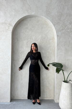 Lace Dress - Black - Topshow - Globality Store - Women Clothes Wholesale Turkey