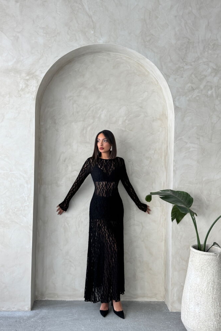 Lace Dress - Black