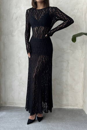 Lace Dress - Black - Topshow - Globality Store - Women Clothes Wholesale Turkey