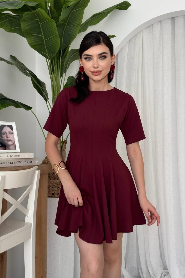 Crem Pleated Dress