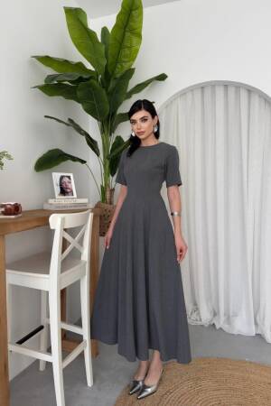 Wera Pleated Midi Dress - Etika - Globality Store - Women Clothes Wholesale Turkey