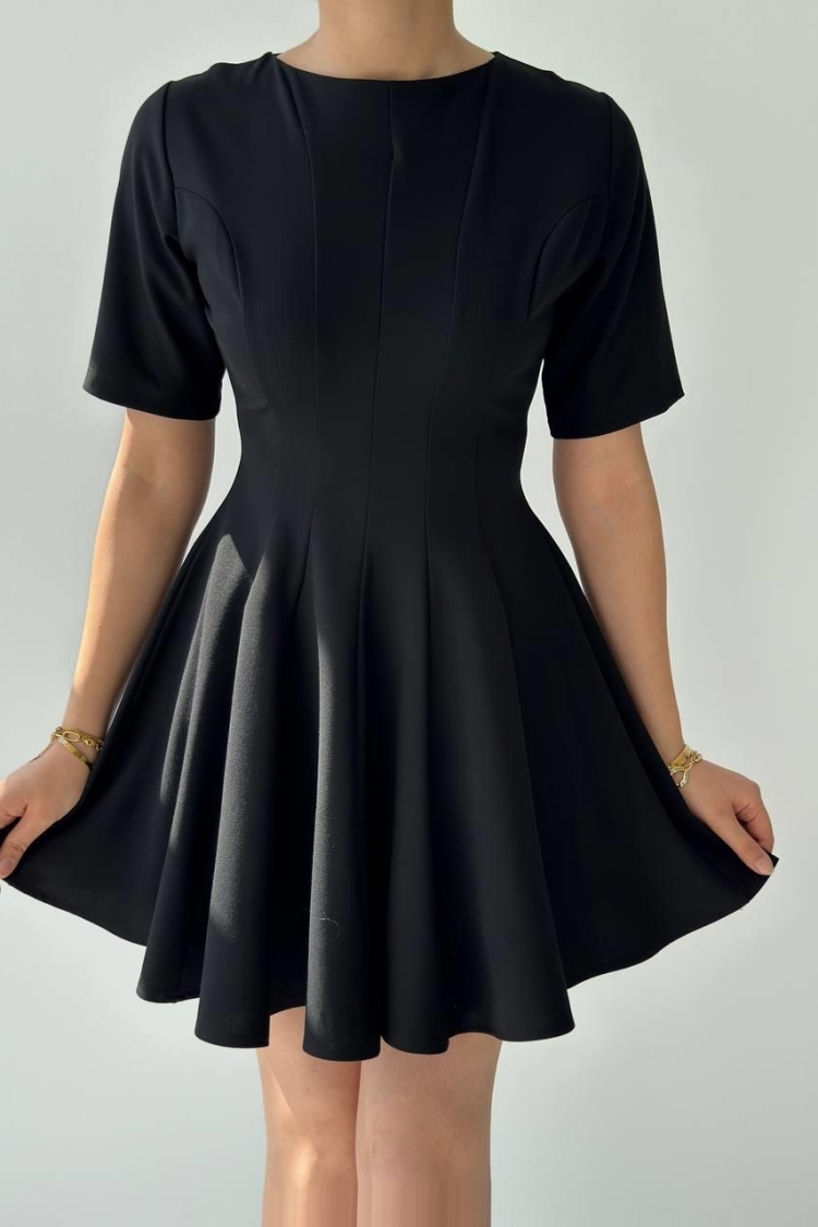 Crem Pleated Dress