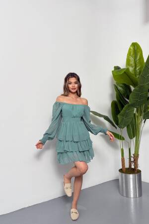 Chiffon Dress - Ezgi Nisantasi - Globality Store - Women Clothes Wholesale Turkey