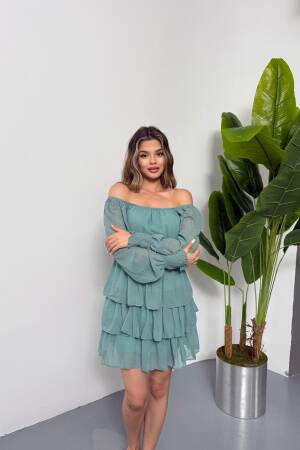Chiffon Dress - Ezgi Nisantasi - Globality Store - Women Clothes Wholesale Turkey