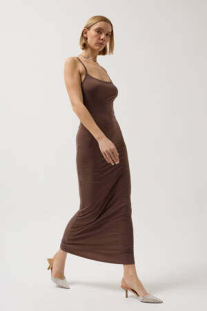Slim Strap Maxi Dress - Black Fashion - Globality Store - Women Clothes Wholesale Turkey