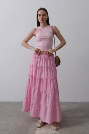 Kat Kat Linen Skirt - - Sugar - Reyon - Globality Store - Women Clothes Wholesale Turkey