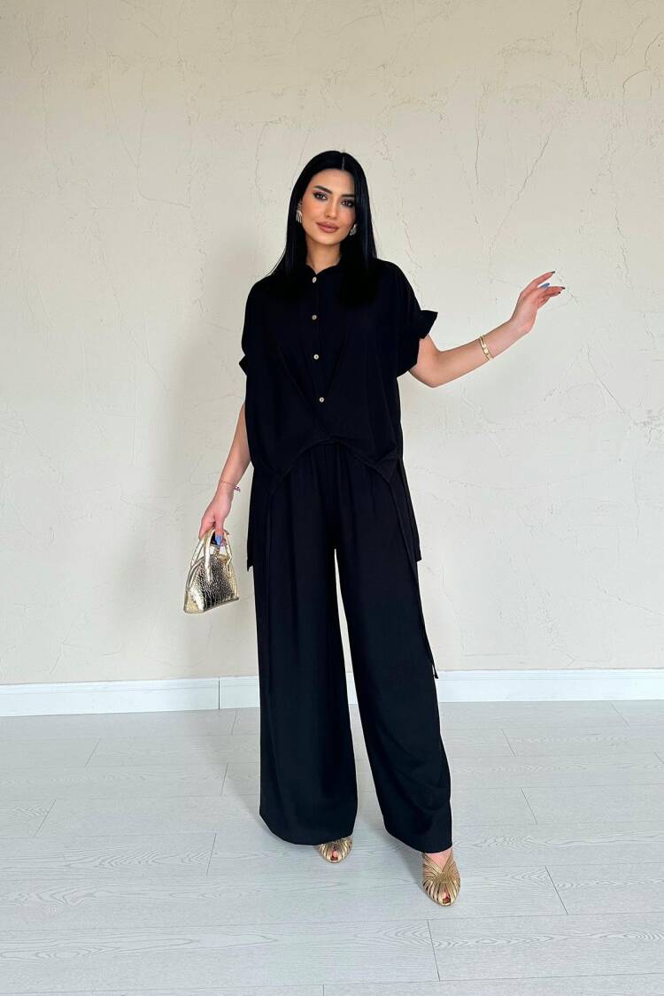 Front Pleated Double Linen Suit