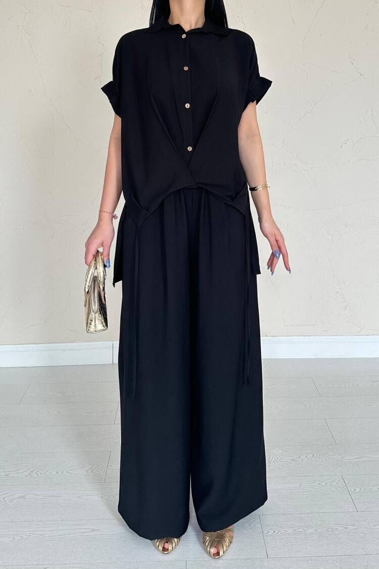 Front Pleated Double Linen Suit
