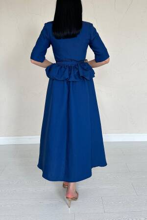 Slim Belt Ruffle Jacket & Ruffle Skirt Set - Saks - Elisa - Globality Store - Women Clothes Wholesale Turkey