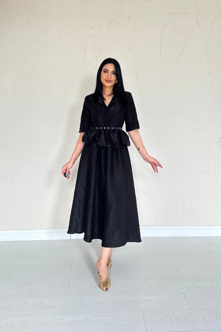 Slim Belted Ruffle Jacket And Ruffle Skirt Set - Elisa - Globality Store - Women Clothes Wholesale Turkey