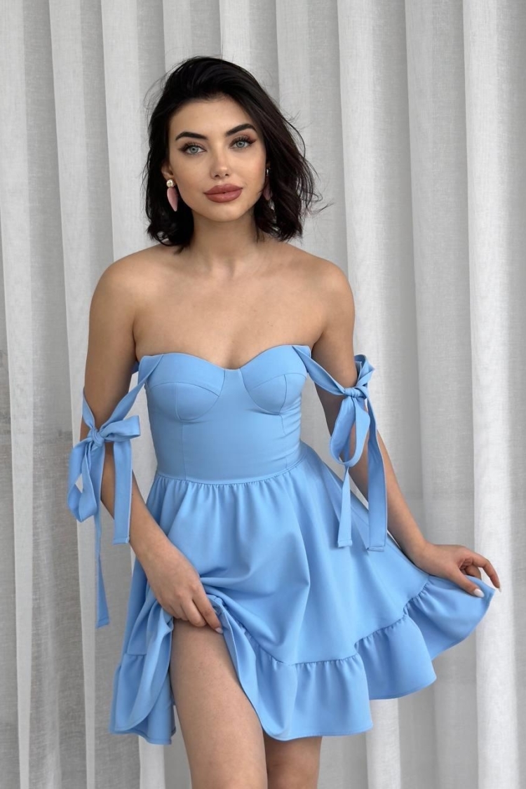 Tie Up Atlas Dress With Rope Strap