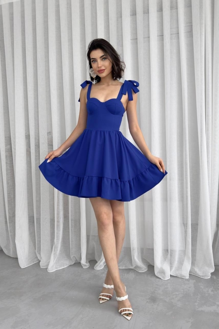 Tie Up Atlas Dress With Rope Strap