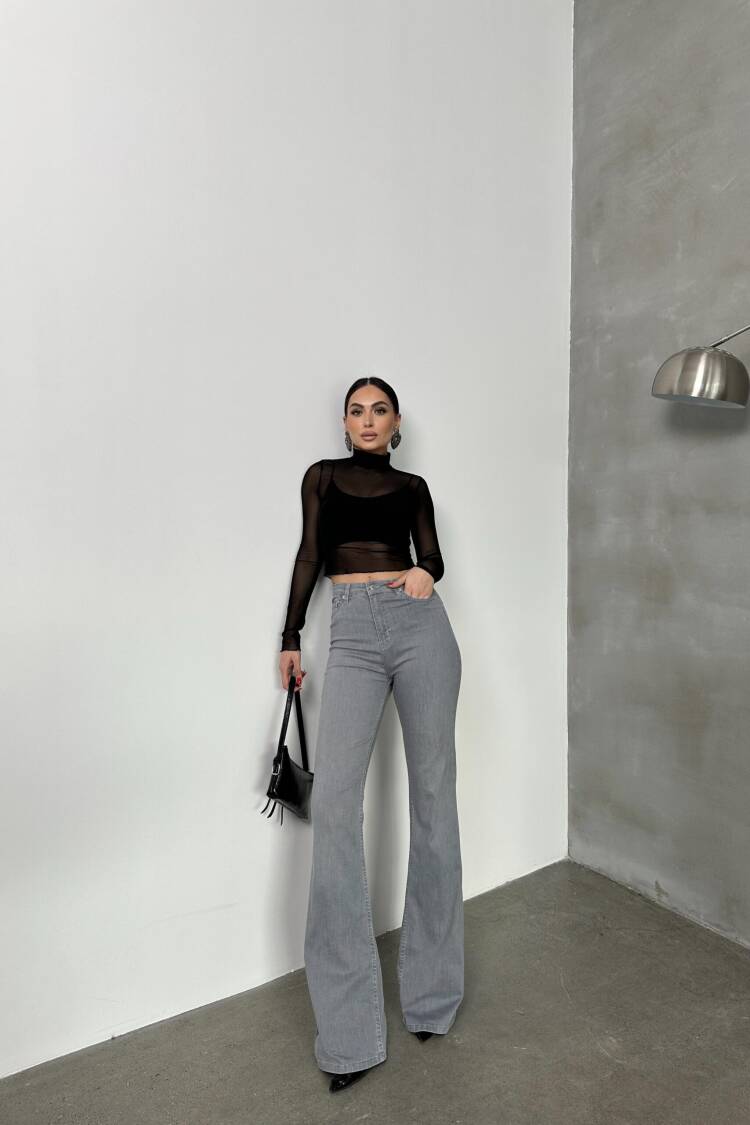 High Waist Slim Fit Spanish Leg LightFlare Jeans