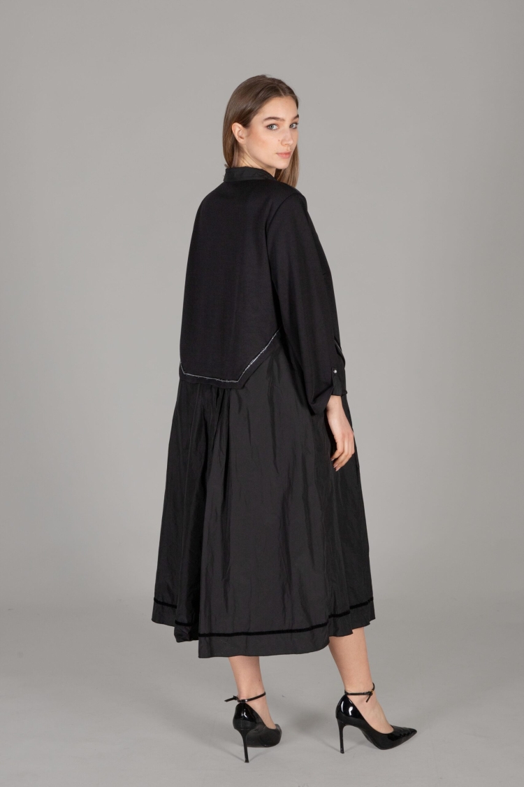 Round Neck Tatya Dress - Black