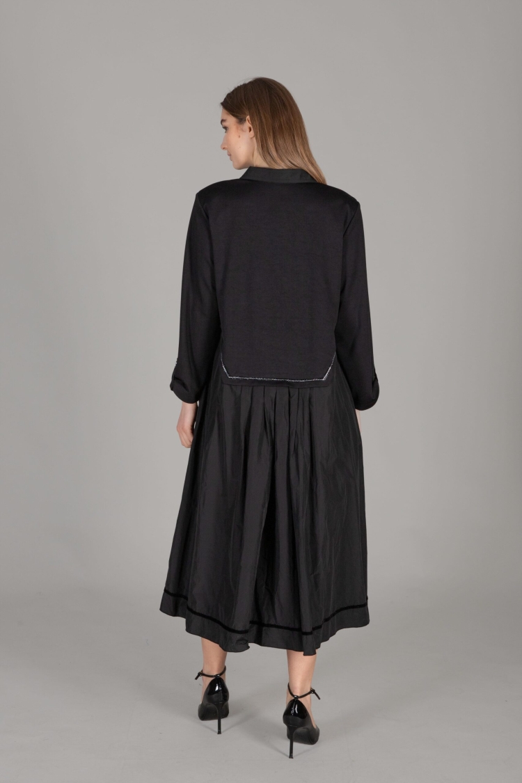Round Neck Tatya Dress - Black