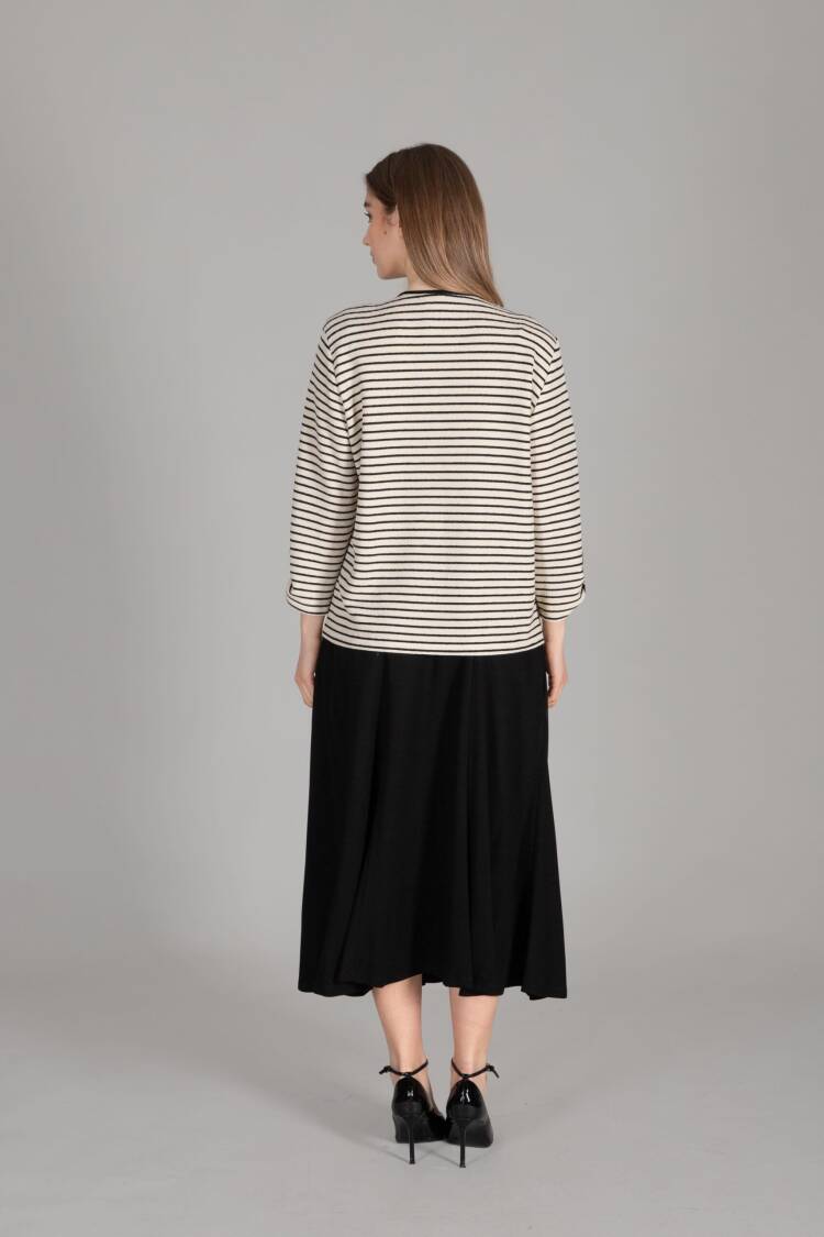 Striped Knitted Double Suit - Multicolor