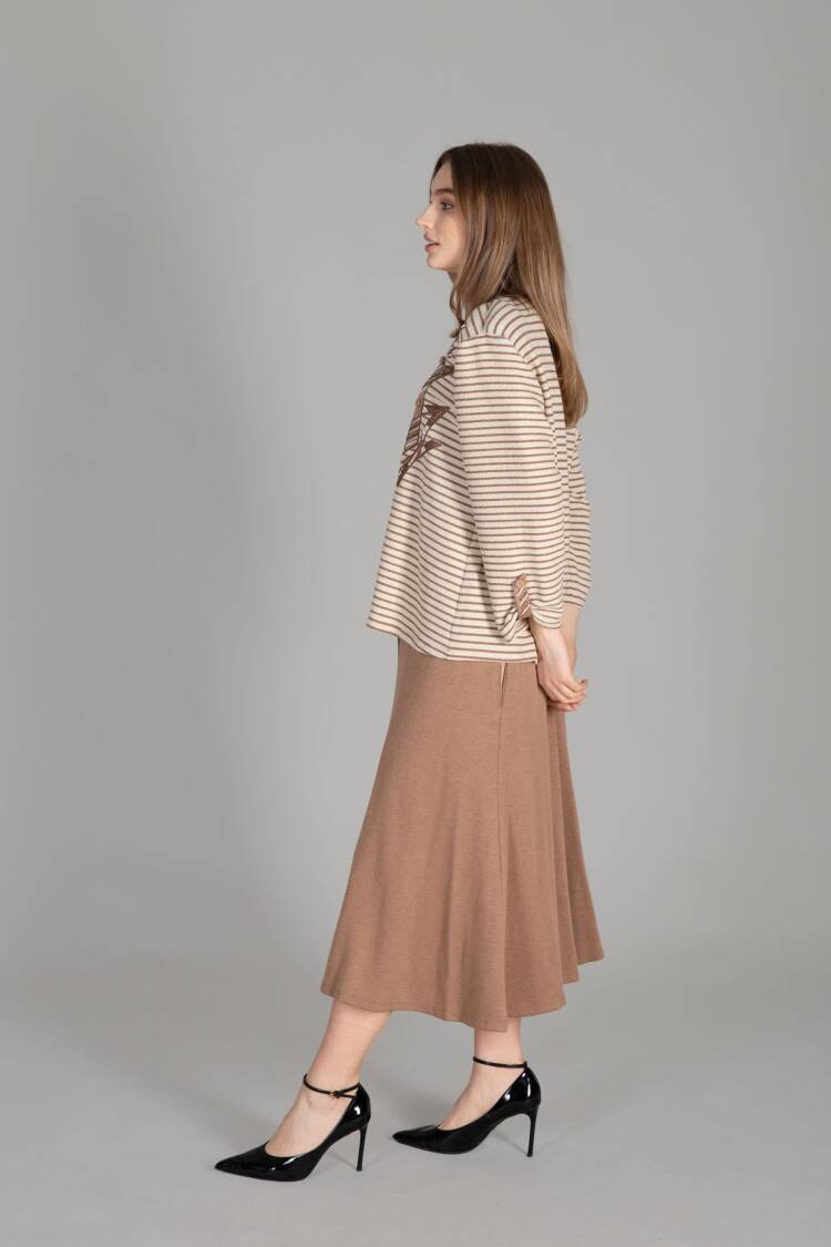 Striped Knitted Double Suit - Multicolor