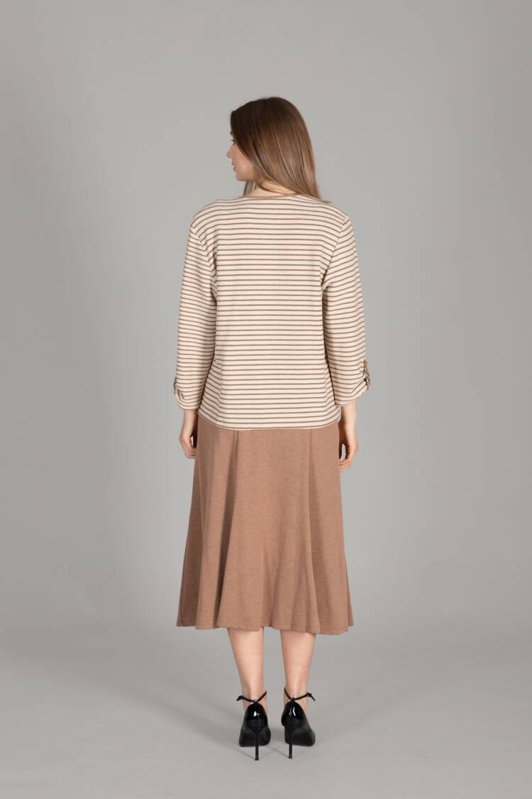 Striped Knitted Double Suit - Multicolor