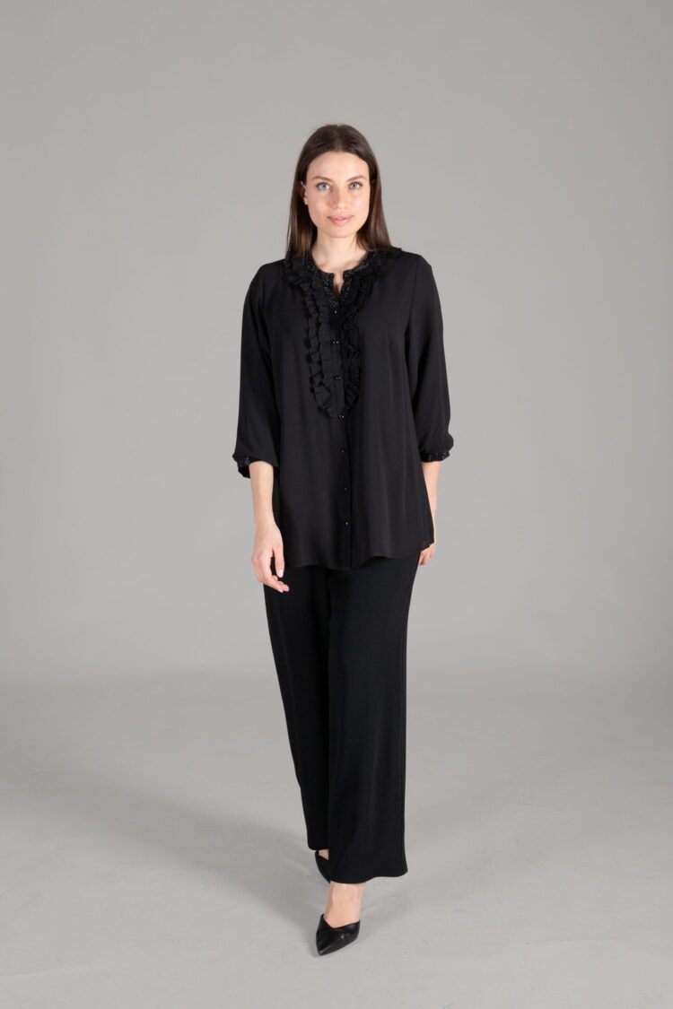 V-Neck Venus Suit - Black - GUMANIZE - Globality Store - Women Clothes Wholesale Turkey