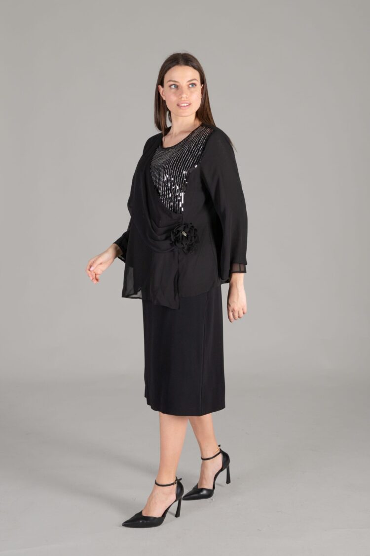 Round Neck Suzanna Suit - Black - GUMANIZE - Globality Store - Women Clothes Wholesale Turkey