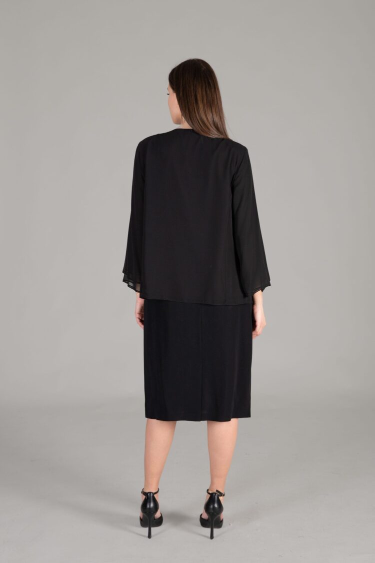 Round Neck Suzanna Suit - Black